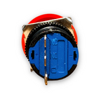 16mm Emergency Stop Switch – Latching Mushroom Button (1NO + 1NC, IP65 Panel Mount)
