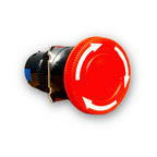 16mm Emergency Stop Switch – Latching Mushroom Button (1NO + 1NC, IP65 Panel Mount)