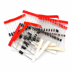 Close-up of the through-hole diodes included in the assortment kit