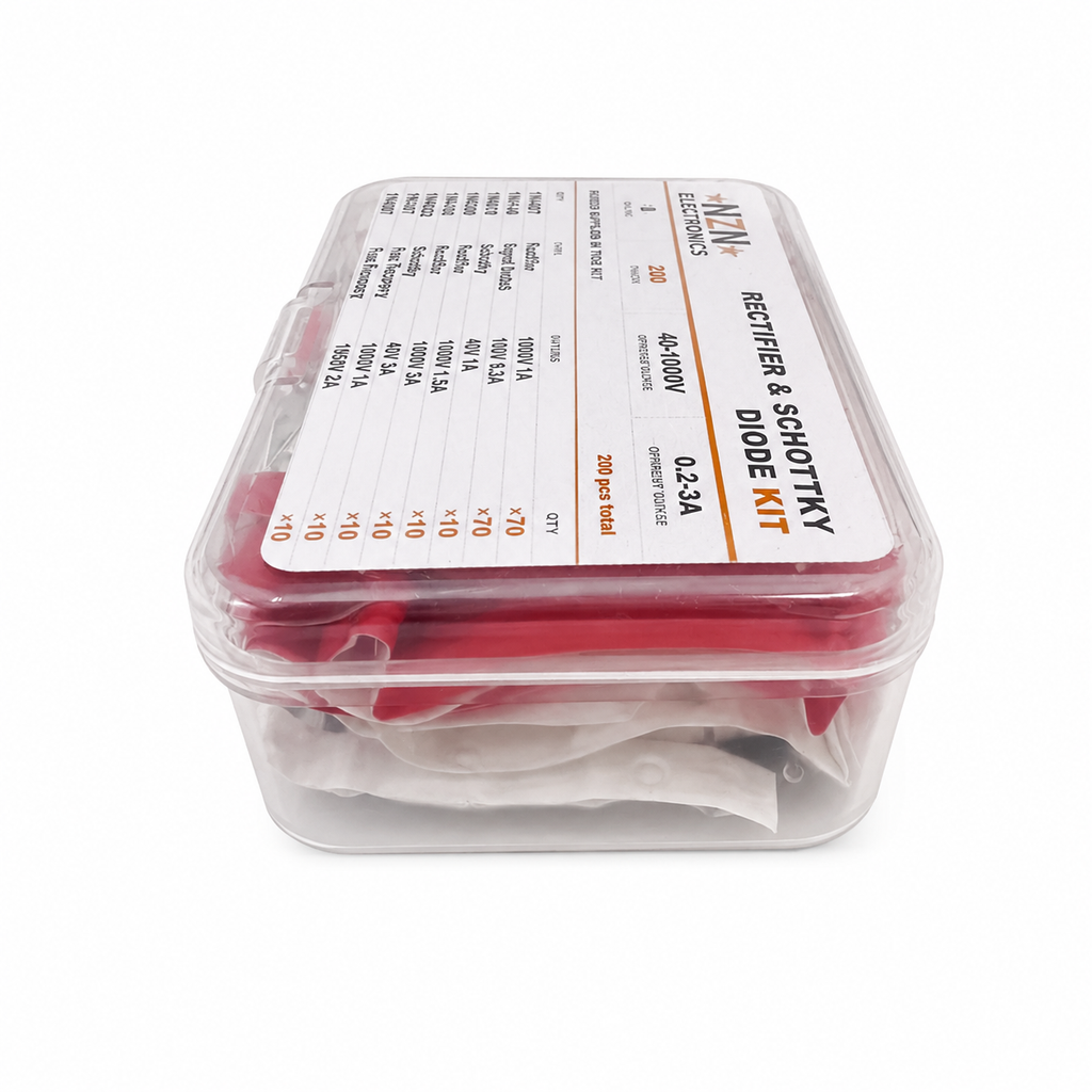 Side view of the diode assortment kit case