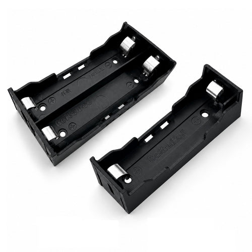 18650 Battery Holder Case with Solder Pins – 1 & 2 Slot, PCB Mount (ABS)