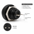 PBS-33B 12mm Waterproof Momentary Push Button Switch
