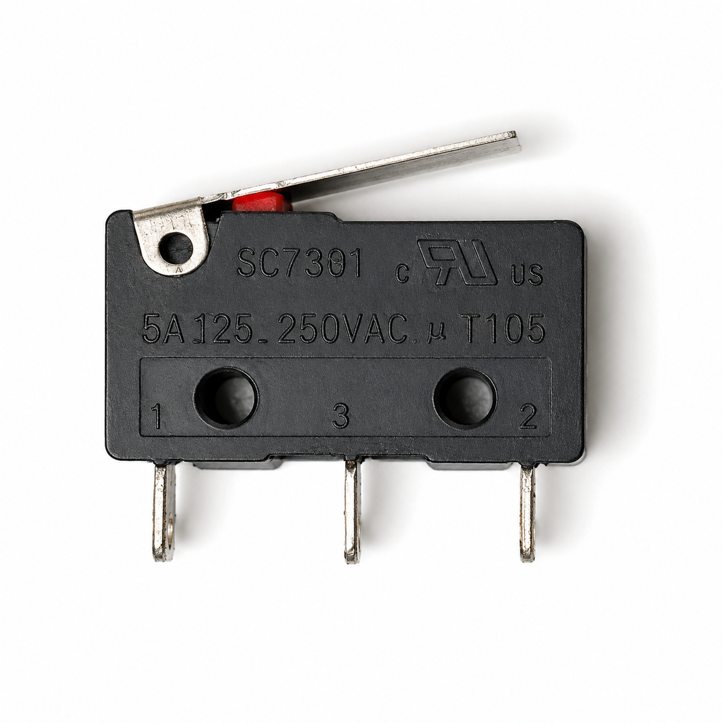 SC7301 Micro Limit Switch with Lever – 3-Pin SPDT 5A 250VAC