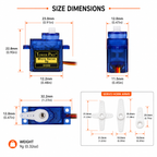 Tower Pro SG90 Micro Servo 9g | Arduino RC Robotics STEM