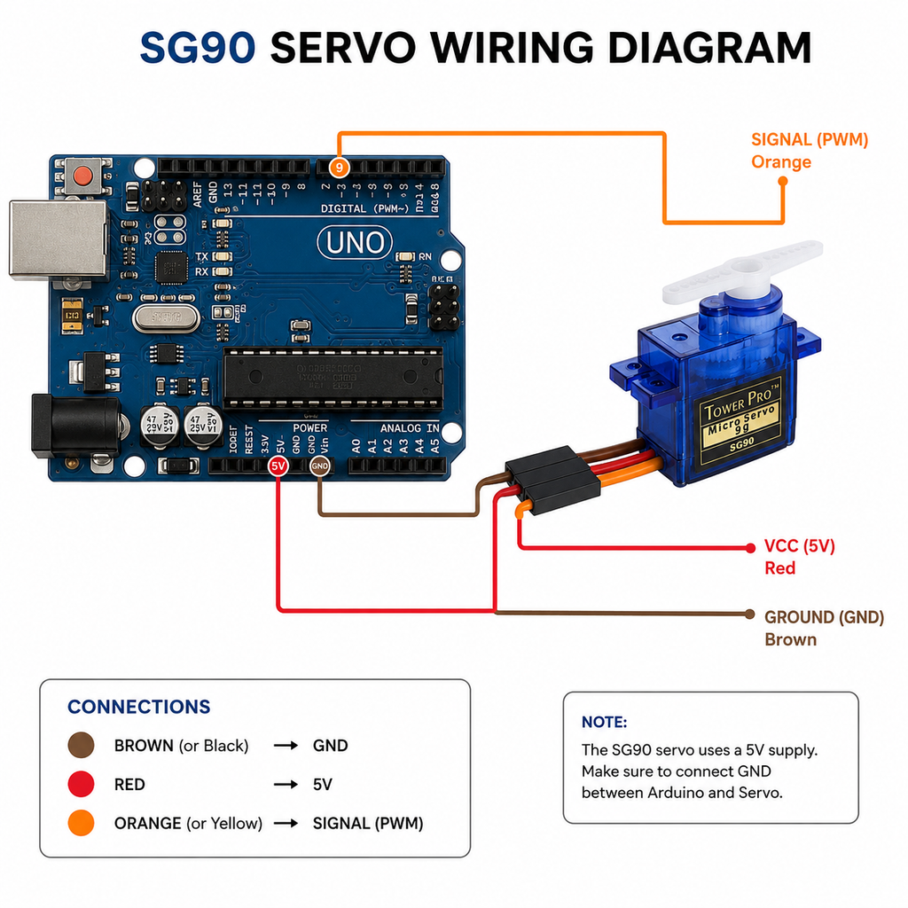 Tower Pro SG90 Micro Servo 9g | Arduino RC Robotics STEM