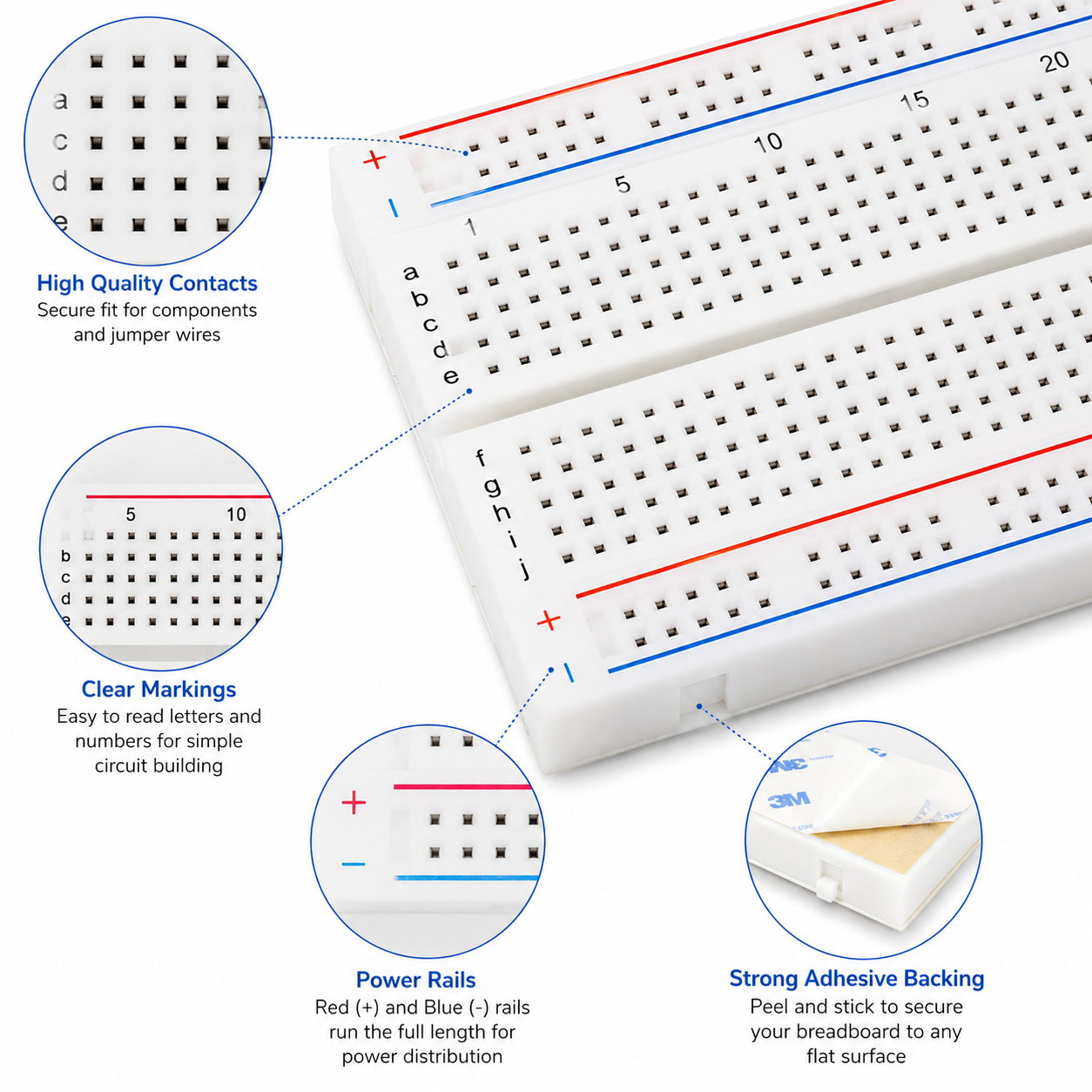Solderless Breadboard – 400 & 830 Point