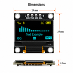 0.96" OLED Display Module 128x64 I2C SSD1306 - Arduino Compatible