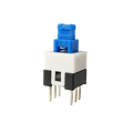 7x7mm Push Button Switch — 6-Pin DPDT, Self-Locking or Momentary