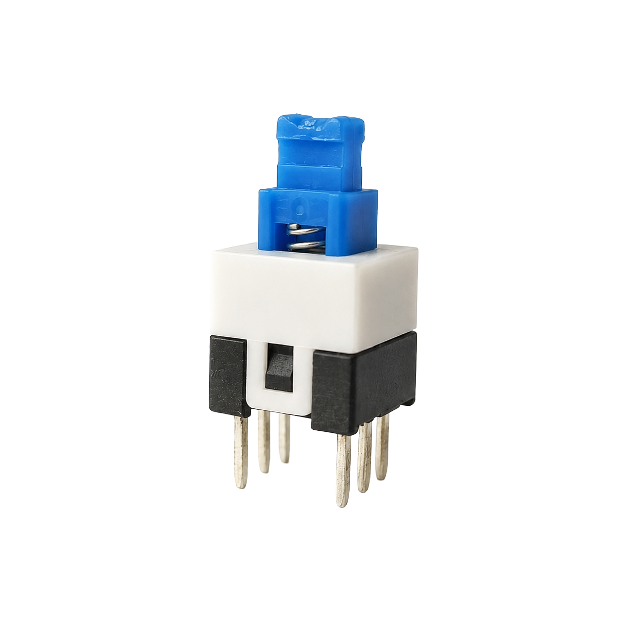 7x7mm Push Button Switch — 6-Pin DPDT, Self-Locking or Momentary