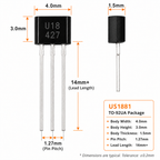 US1881 Bipolar Hall Effect Latch Sensor – TO-92, 3.5V–24V