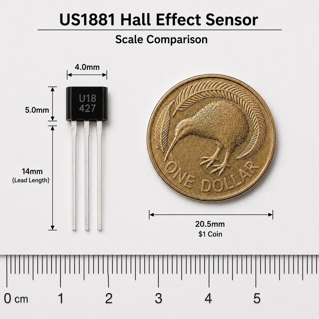 US1881 Bipolar Hall Effect Latch Sensor – TO-92, 3.5V–24V