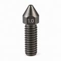 Volcano hardened steel 1.0mm 3D printer nozzle, M6 thread, 1.75mm filament, high flow abrasive