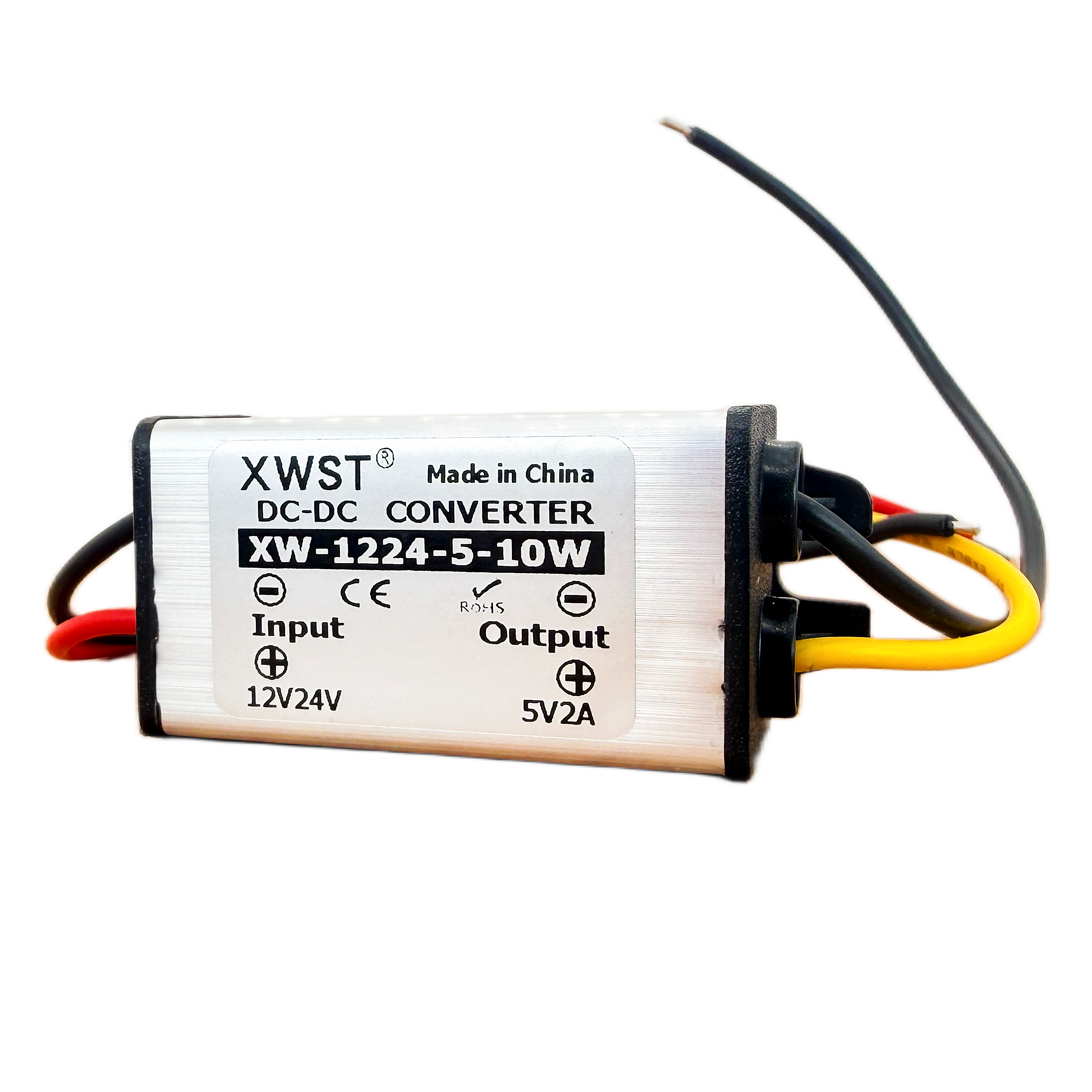 XWST DC-DC Buck Converter — 12V/24V to 5V (1A / 2A / 3A) IP67 Waterproof