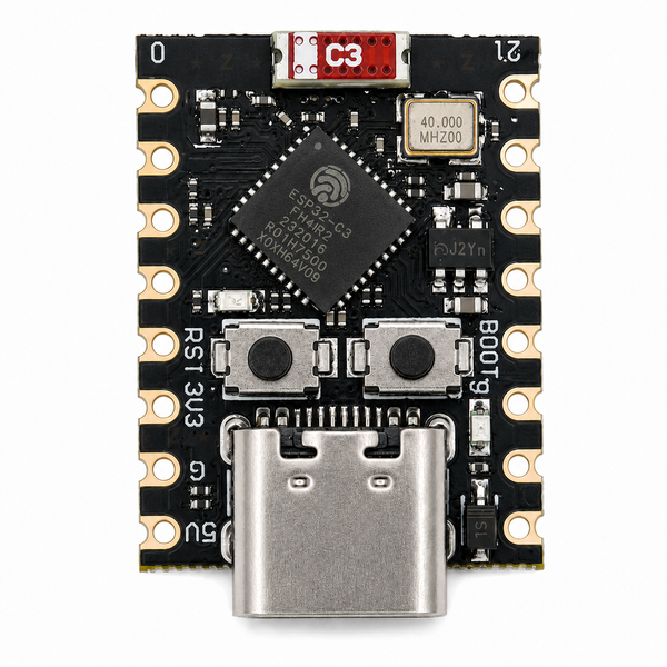 ESP32-C3 SuperMini development board top view with USB-C connector