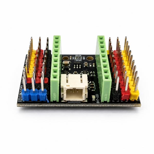 TZT ESP32-S3 SuperMini expansion board with colour-coded sensor and power headers