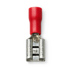 Top view of one FDD1.25-250 terminal showing the paired contact rails, openings and red wire sleeve