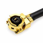 Close-up of the first-generation IPEX-1 U.FL plug fitted to the antenna cable