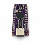 LGT8F328P LQFP32 Nano-compatible dev board, purple PCB, USB-C, top view