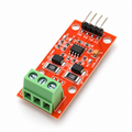 MAX3485 TTL to RS485 3.3V module with the green three-way bus terminal in the foreground and the four-pin GND, RXD, TXD, VCC header behind