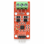 Front of the HW-144 RS485 board showing the GND, D-/B, D+/A terminal labels, the MS2548 transceiver and the VCC, TXD, RXD, GND header labels