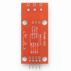 Underside of the TTL485-V2.0 board with the printed RS485 to TTL pin map and the 120_S termination diagram