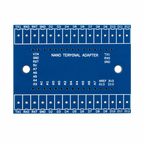 Nano Terminal Adapter top-down view showing full labelled Nano pinout