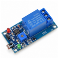 12V light-control relay module with onboard photoresistor, blue threshold adjuster and three screw terminals