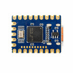 RP2040-Zero board underside showing the RP2040 chip and castellated edge pads