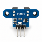 Rear of slot-type photoelectric interrupter module showing WCMCU PCB