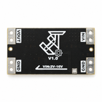 Underside of the module with the VIN 2V-16V input marking and labelled corner pads