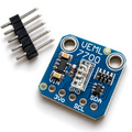 VEML7700 ambient light sensor module, blue board with clear sensor window and 5-pin header supplied loose