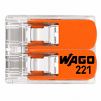 WAGO 221-412 2 pole lever connector top down view