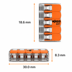 WAGO 221-415 dimensions 30 x 18.6 x 8.3 mm