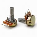 WH148 B10K 20mm shaft potentiometer, 3-pin linear taper, with mounting nut and washer - NZN Electronics NZ