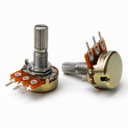 WH148 B10K 20mm shaft potentiometer, 3-pin linear taper, with mounting nut and washer - NZN Electronics NZ